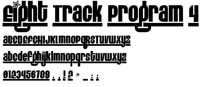 Eight Track program 4 font